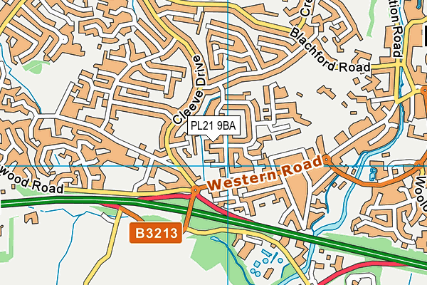 PL21 9BA map - OS VectorMap District (Ordnance Survey)