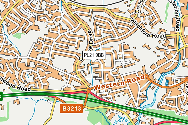 PL21 9BB map - OS VectorMap District (Ordnance Survey)