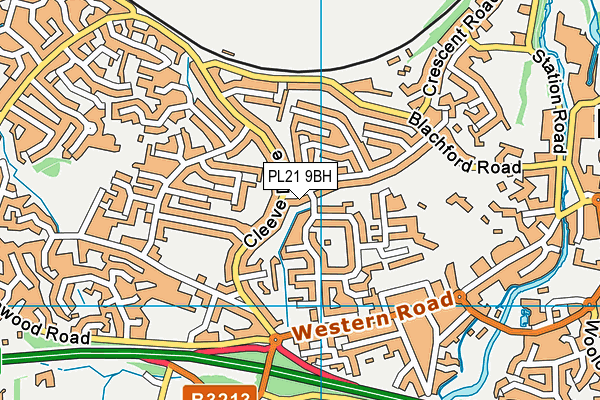 PL21 9BH map - OS VectorMap District (Ordnance Survey)