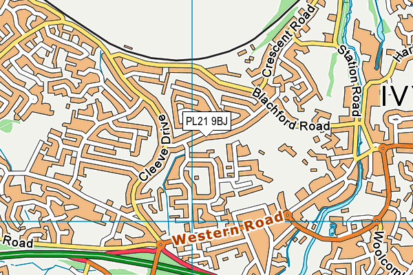 PL21 9BJ map - OS VectorMap District (Ordnance Survey)