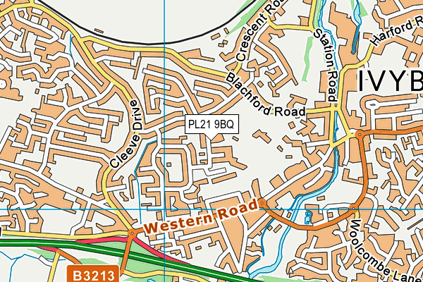 PL21 9BQ map - OS VectorMap District (Ordnance Survey)