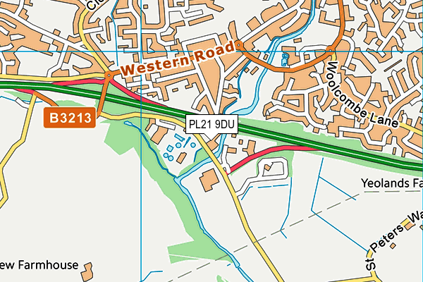 PL21 9DU map - OS VectorMap District (Ordnance Survey)