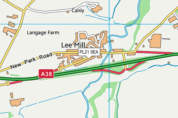 PL21 9EA map - OS VectorMap District (Ordnance Survey)