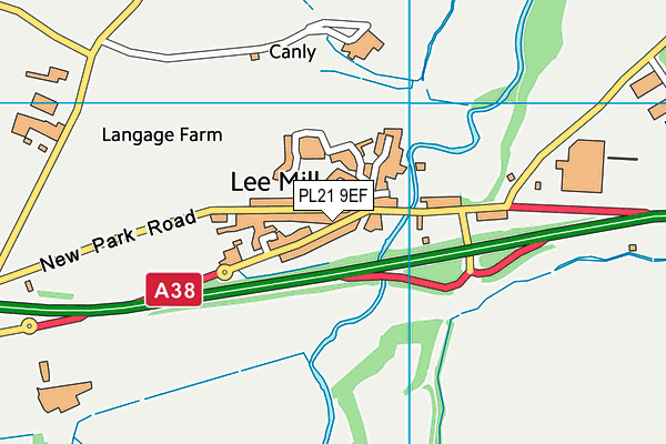 PL21 9EF map - OS VectorMap District (Ordnance Survey)