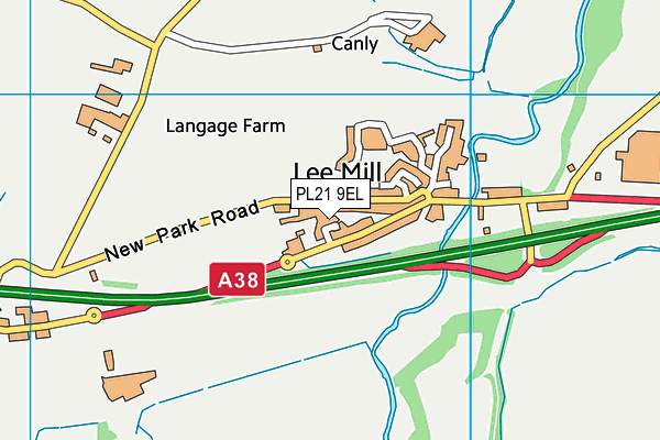 PL21 9EL map - OS VectorMap District (Ordnance Survey)