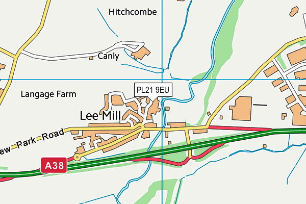 PL21 9EU map - OS VectorMap District (Ordnance Survey)