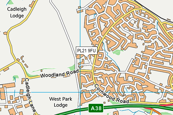 PL21 9FU map - OS VectorMap District (Ordnance Survey)