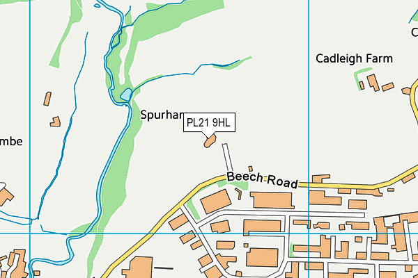 PL21 9HL map - OS VectorMap District (Ordnance Survey)