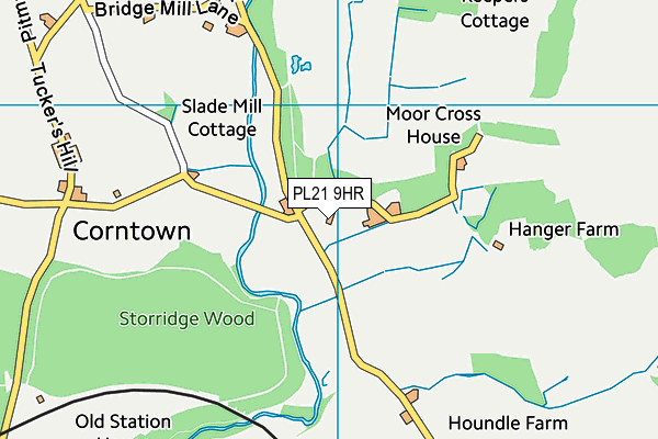 PL21 9HR map - OS VectorMap District (Ordnance Survey)