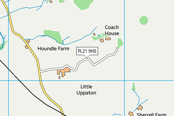 PL21 9HS map - OS VectorMap District (Ordnance Survey)