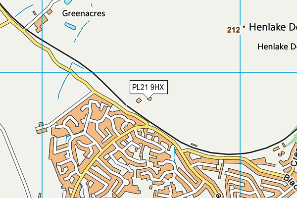 PL21 9HX map - OS VectorMap District (Ordnance Survey)