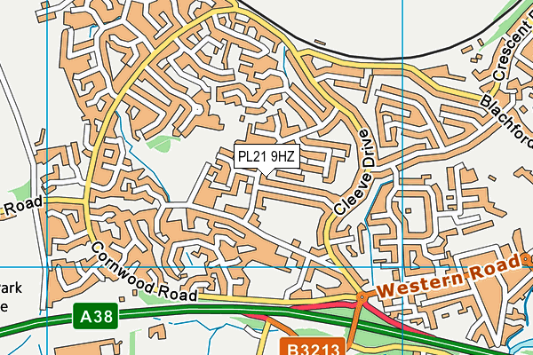 PL21 9HZ map - OS VectorMap District (Ordnance Survey)