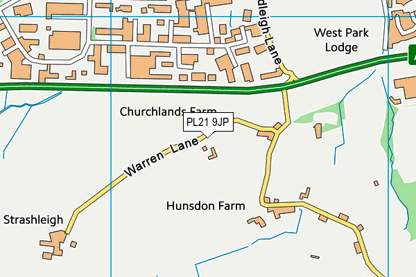 PL21 9JP map - OS VectorMap District (Ordnance Survey)