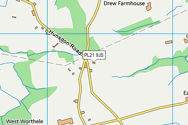 PL21 9JS map - OS VectorMap District (Ordnance Survey)