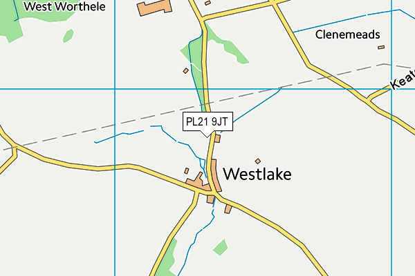 PL21 9JT map - OS VectorMap District (Ordnance Survey)