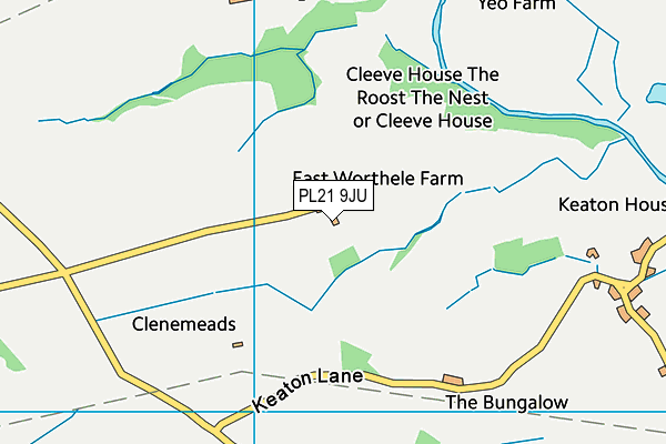 PL21 9JU map - OS VectorMap District (Ordnance Survey)