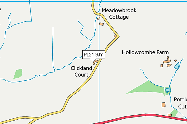 PL21 9JY map - OS VectorMap District (Ordnance Survey)