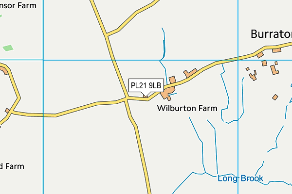 PL21 9LB map - OS VectorMap District (Ordnance Survey)