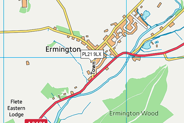 PL21 9LX map - OS VectorMap District (Ordnance Survey)