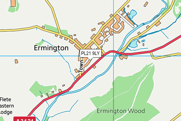 PL21 9LY map - OS VectorMap District (Ordnance Survey)