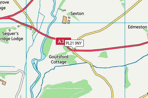 PL21 9NY map - OS VectorMap District (Ordnance Survey)