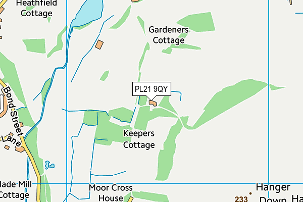 PL21 9QY map - OS VectorMap District (Ordnance Survey)