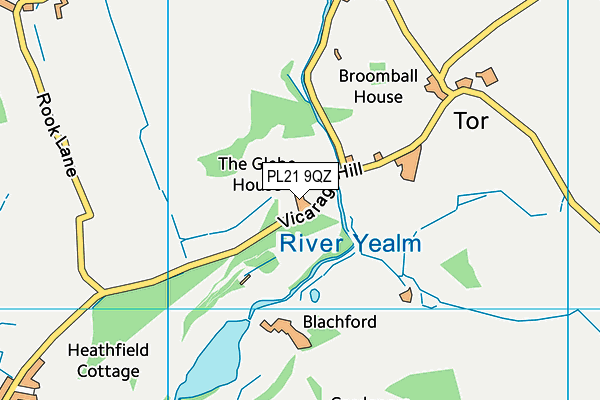 PL21 9QZ map - OS VectorMap District (Ordnance Survey)