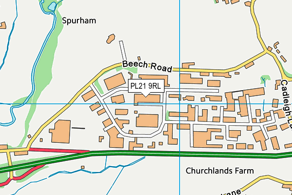 PL21 9RL map - OS VectorMap District (Ordnance Survey)