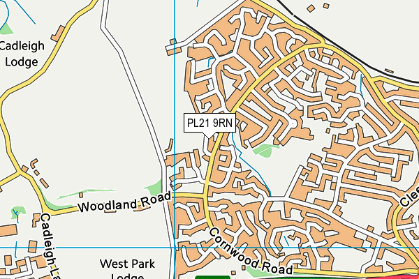 PL21 9RN map - OS VectorMap District (Ordnance Survey)