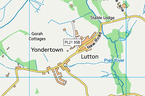 PL21 9SB map - OS VectorMap District (Ordnance Survey)