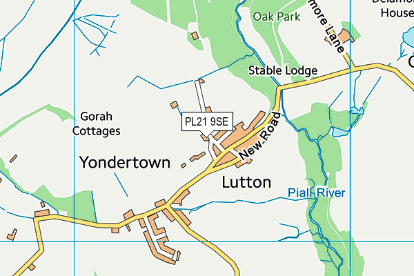 PL21 9SE map - OS VectorMap District (Ordnance Survey)