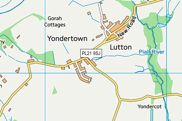 PL21 9SJ map - OS VectorMap District (Ordnance Survey)