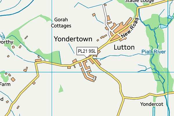 PL21 9SL map - OS VectorMap District (Ordnance Survey)