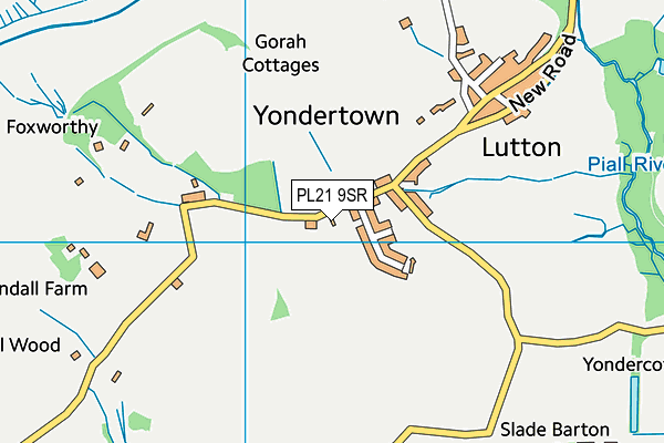 PL21 9SR map - OS VectorMap District (Ordnance Survey)