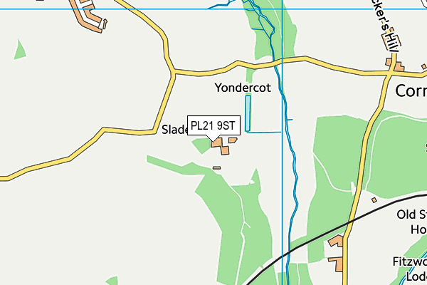 PL21 9ST map - OS VectorMap District (Ordnance Survey)