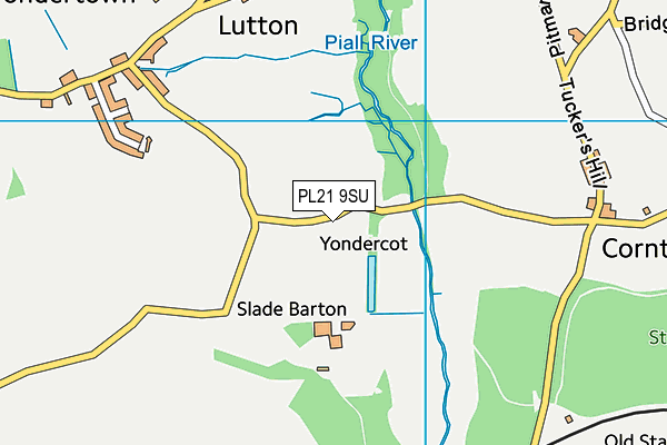 PL21 9SU map - OS VectorMap District (Ordnance Survey)