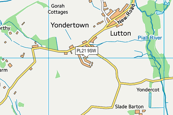 PL21 9SW map - OS VectorMap District (Ordnance Survey)