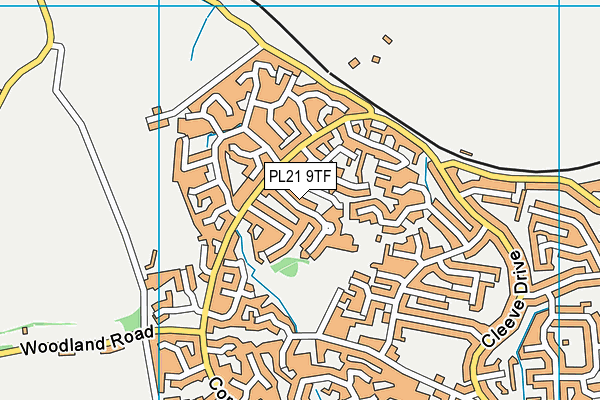 Woodlands Park Primary School map (PL21 9TF) - OS VectorMap District (Ordnance Survey)