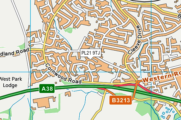 PL21 9TJ map - OS VectorMap District (Ordnance Survey)