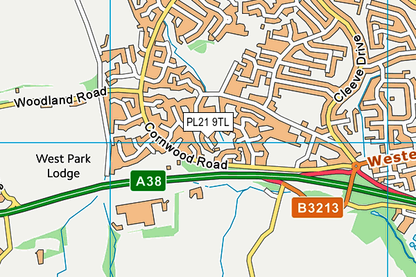 PL21 9TL map - OS VectorMap District (Ordnance Survey)