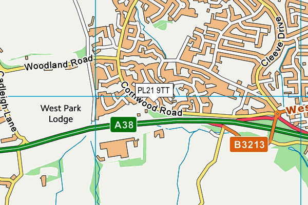 PL21 9TT map - OS VectorMap District (Ordnance Survey)