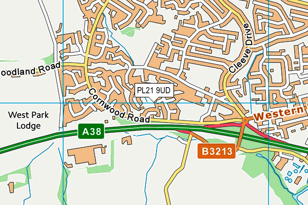 PL21 9UD map - OS VectorMap District (Ordnance Survey)