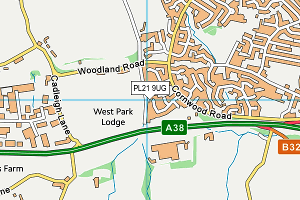 PL21 9UG map - OS VectorMap District (Ordnance Survey)