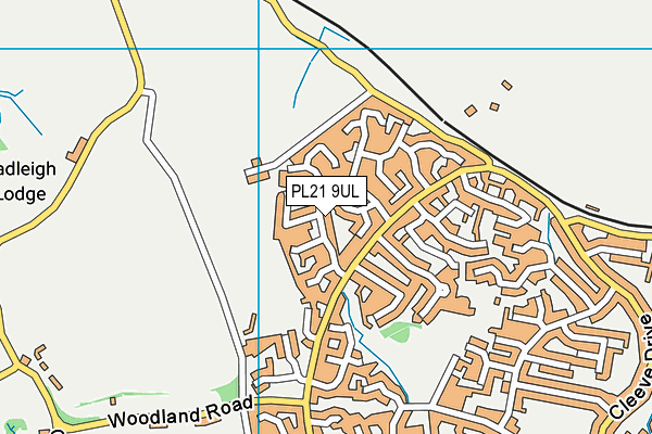 PL21 9UL map - OS VectorMap District (Ordnance Survey)