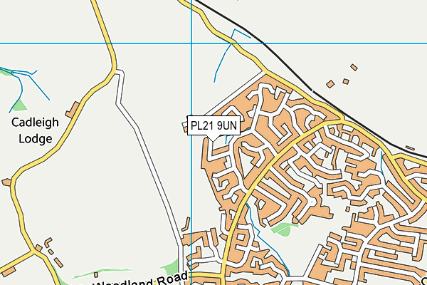 PL21 9UN map - OS VectorMap District (Ordnance Survey)