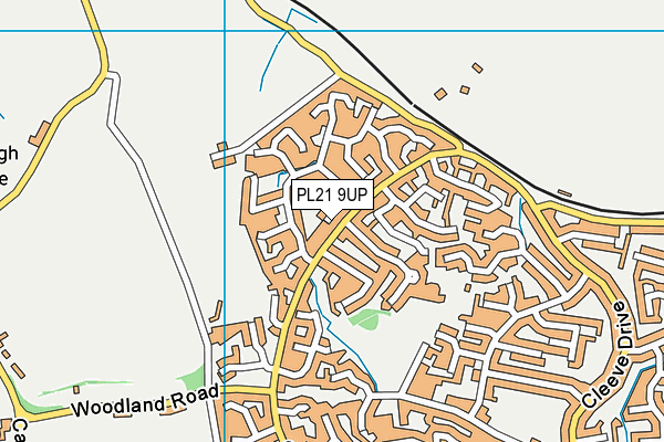 PL21 9UP map - OS VectorMap District (Ordnance Survey)