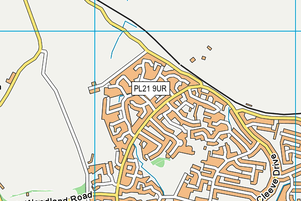 PL21 9UR map - OS VectorMap District (Ordnance Survey)