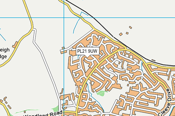 PL21 9UW map - OS VectorMap District (Ordnance Survey)