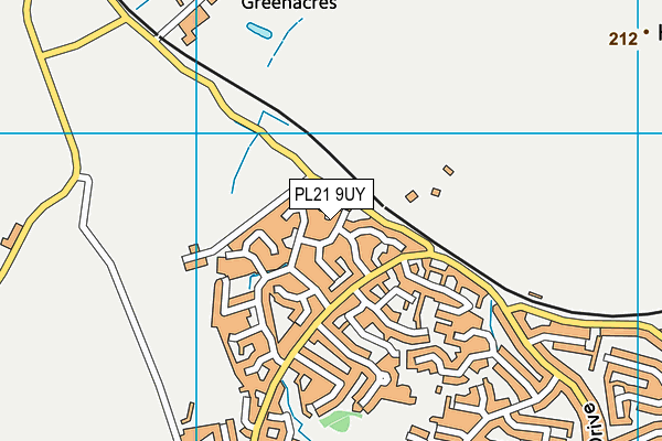 PL21 9UY map - OS VectorMap District (Ordnance Survey)