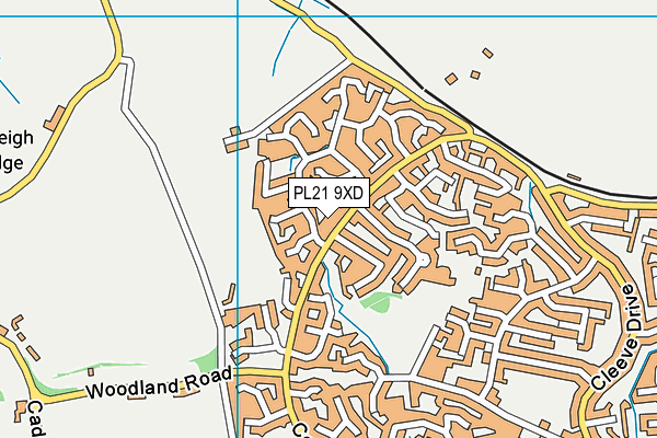 PL21 9XD map - OS VectorMap District (Ordnance Survey)